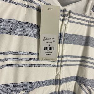 Francesca’s white with navy stripes summer dress